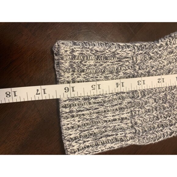 Pink Victorias Secret L Cotton Knit Cropped Oversized Sweater Gray Pullover - Picture 6 of 8